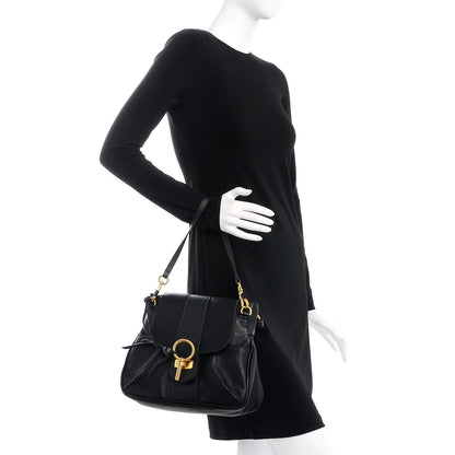 Chloe Grained Lambskin Calfskin Small Lexa Shoulder Bag Black 3 of 7