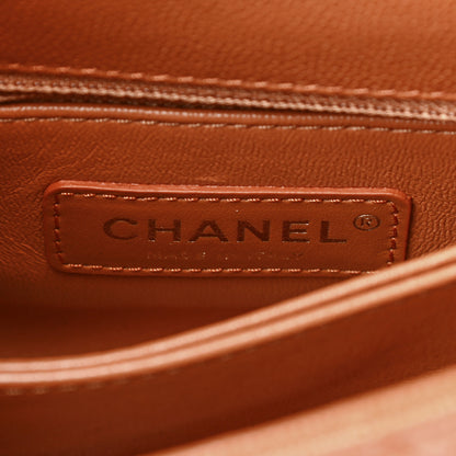 Chanel Caviar Quilted Extra Mini Coco Handle Flap Light Brown 6 of 9