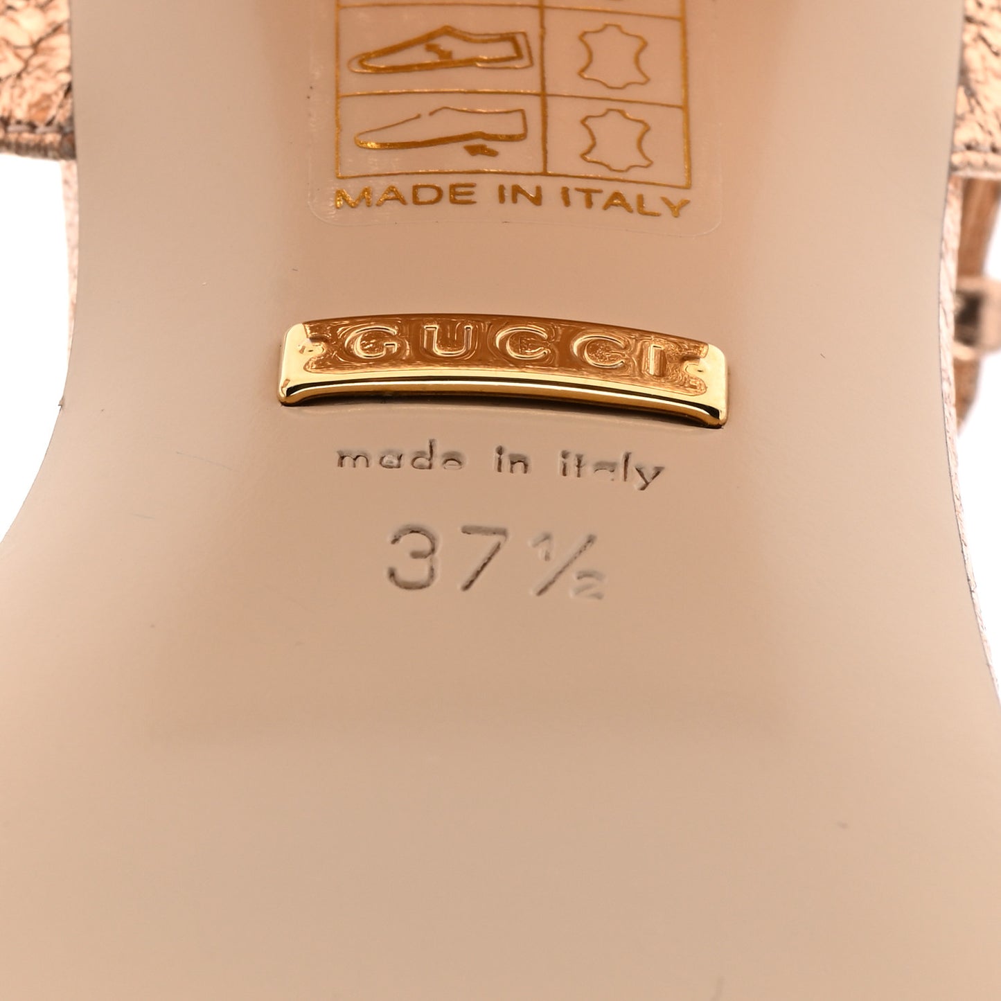Galassia GG Marmont Ankle Wrap 75mm Sandals 37.5 Salmone