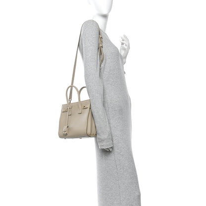 Saint Laurent Grained Calfskin Baby Supple Sac De Jour Sea Salt 2 of 12