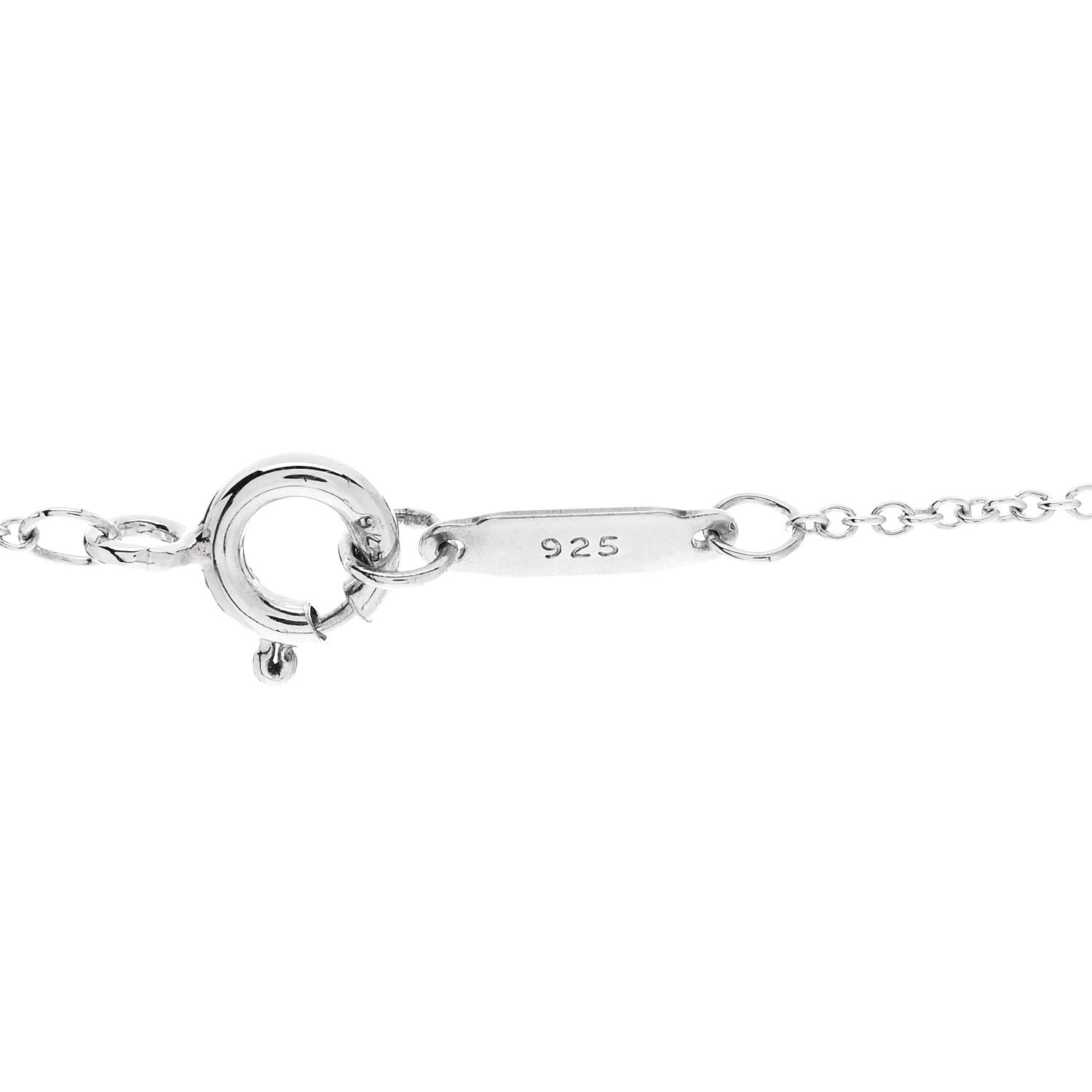 Tiffany Sterling Silver Four Hearts Clover Pendant Necklace 6 of 7