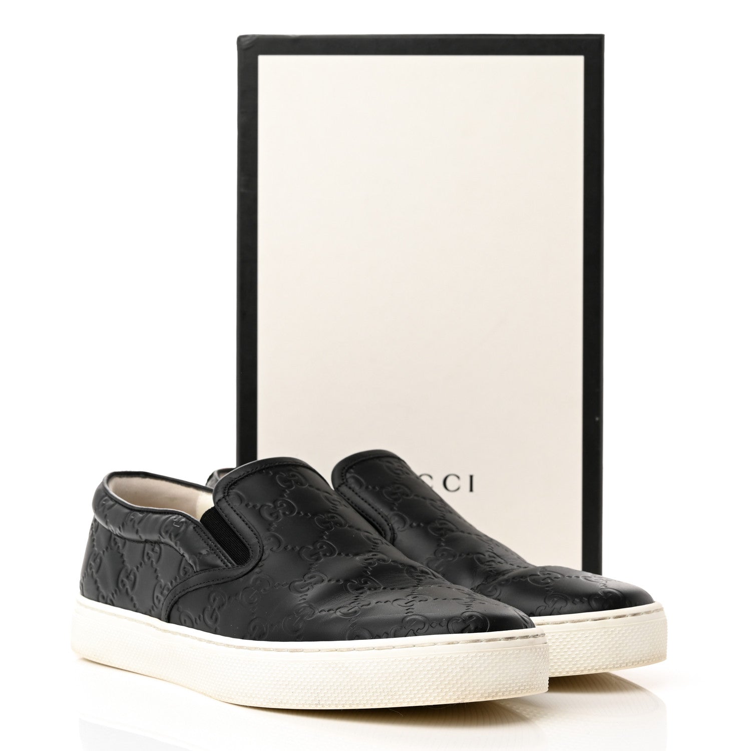 Gucci Guccissima Mens Dublin Slip On Sneakers 7.5 Black 11 of 11