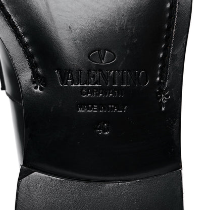 Valentino Garavani Calfskin Rockstud Loafers 40 Black 8 of 15