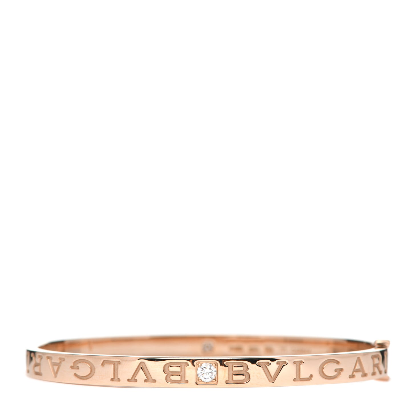 18K Rose Gold Diamond B.Zero1 Essential Bangle Bracelet M