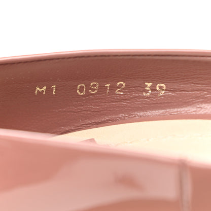Christian Dior Patent Metal Cannage Peep Toe Pumps 39 Nude 8 of 13