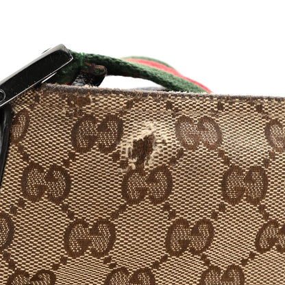 Gucci Monogram Web Medium Flat Messenger Bag Brown 13 of 17
