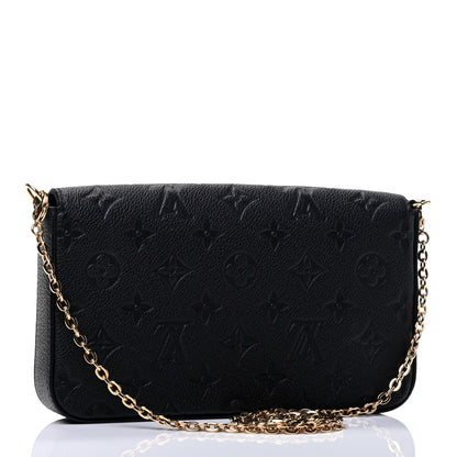 Louis Vuitton Empreinte Pochette Felicie Chain Wallet Black 2 of 4