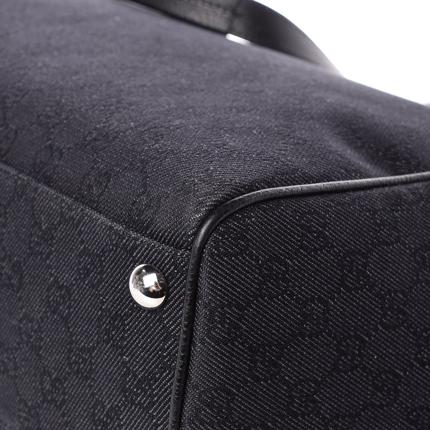 Denim Monogram Tote Black