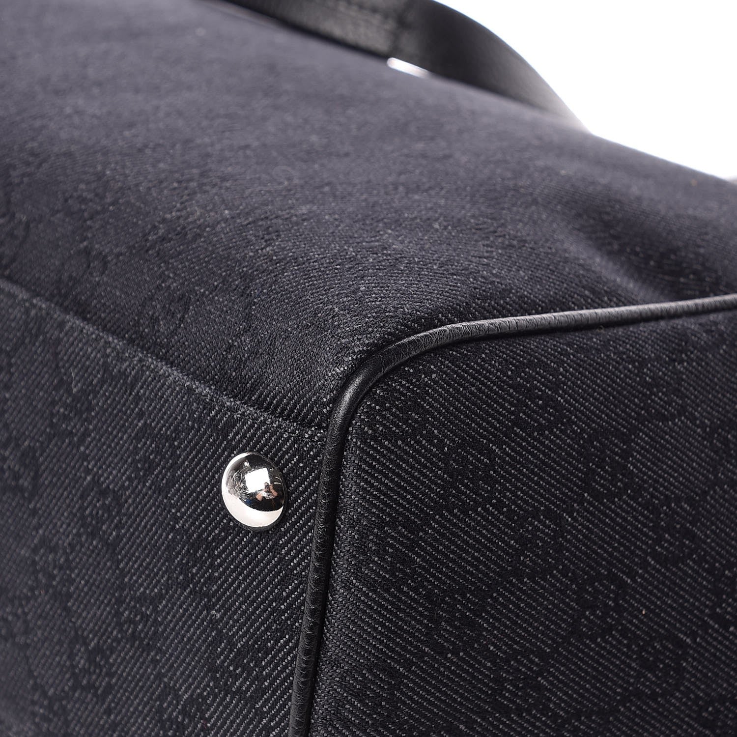 Gucci Denim Monogram Tote Black 10 of 12