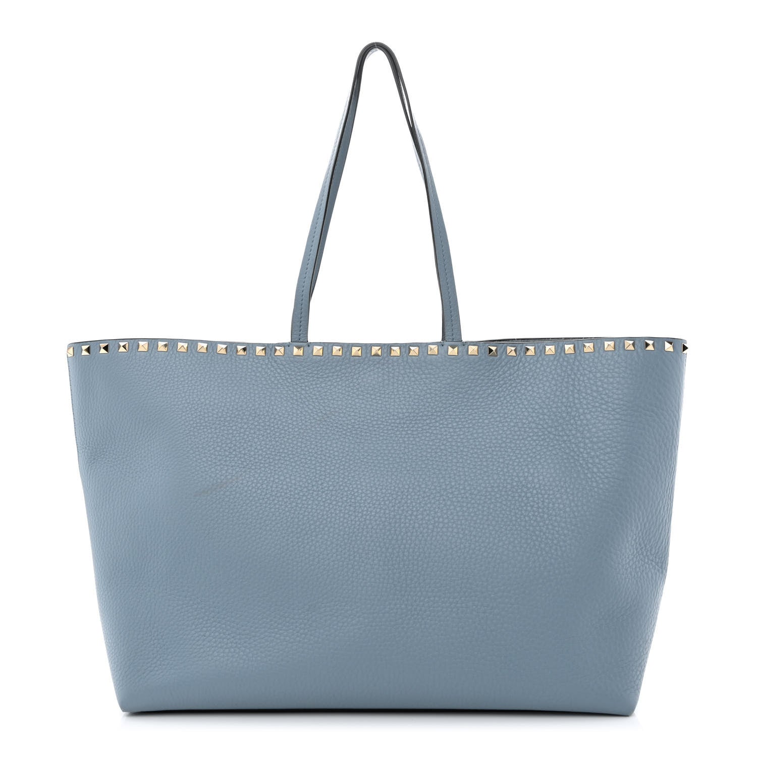 Valentino Garavani Grained Calfskin Rockstud Shoulder Tote Niagara 1 of 12