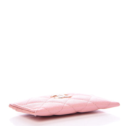 Chanel Iridescent Caviar Quilted Card Holder Pink 4 of 9