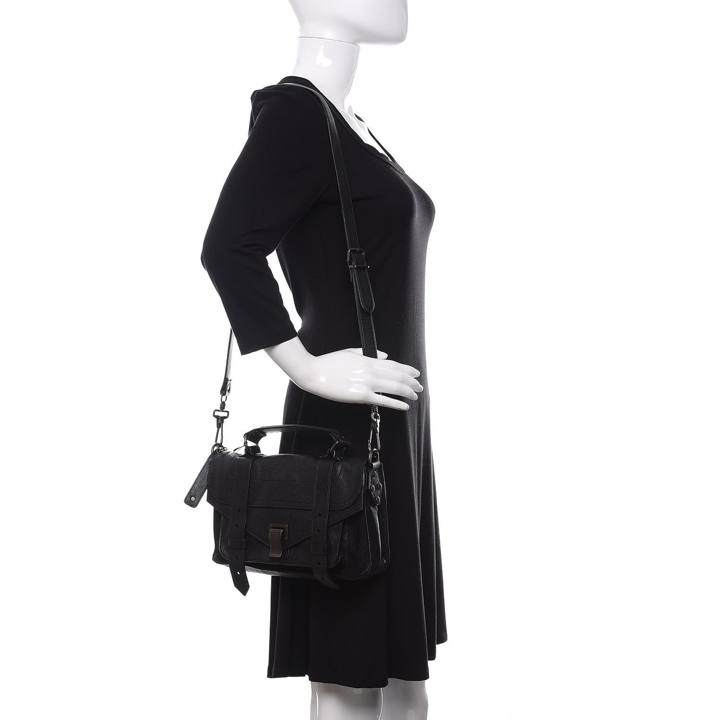 Lambskin Tiny PS1 Satchel Black