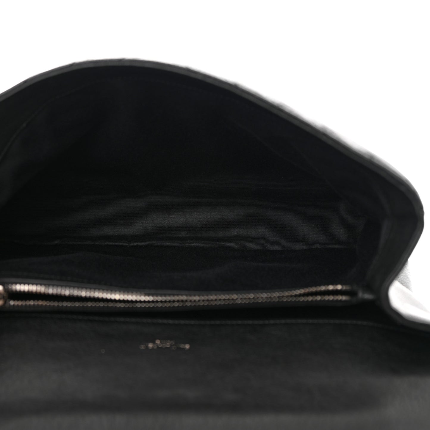 Sheepskin Matelasse Chevron Monogram Large College Satchel Black