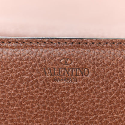 Valentino Garavani Grained Calfskin Vlogo Loco Messenger Bag Tan 7 of 10