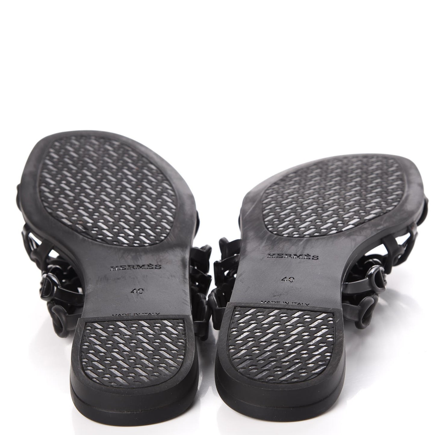 Rubber Chaine d'Ancre Nude Sandals 40 Black