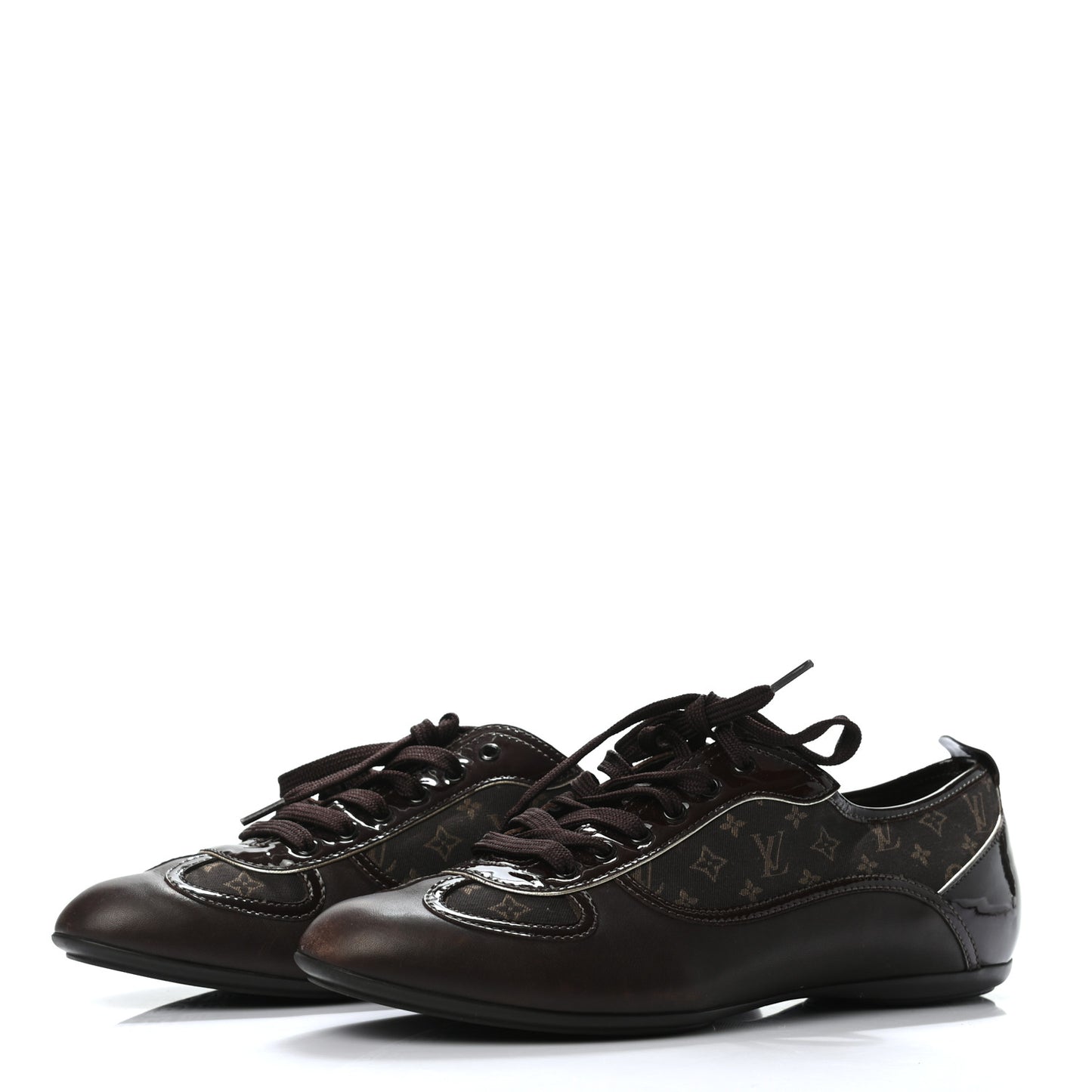 Patent Monogram Globe Trotter Sneakers 37
