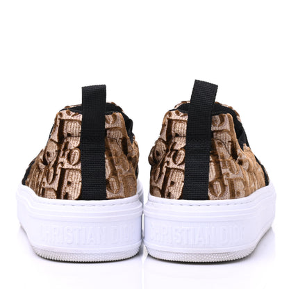 Christian Dior Velvet Oblique Womens Solar Slip On Sneakers 37 Bronze 7 of 7