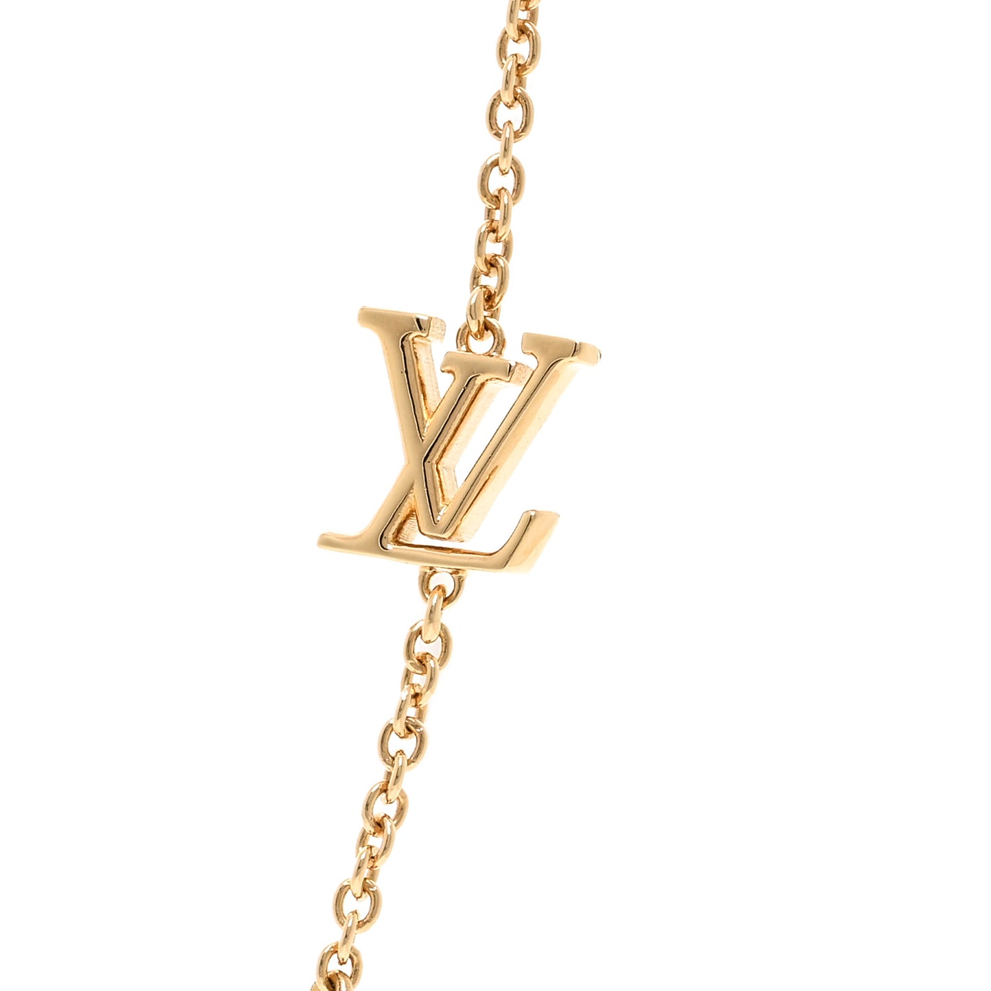 Metal Resin Louisa Long Necklace Gold White