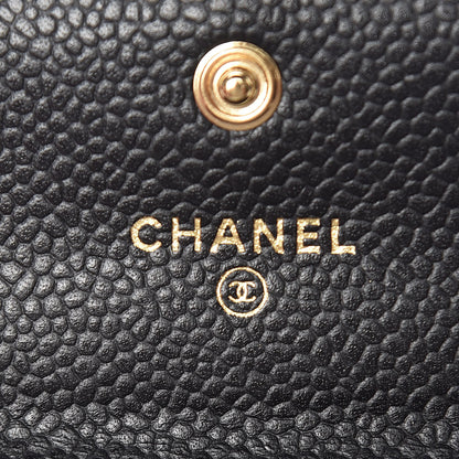 Chanel Caviar Quilted Flap Card Holder Black 6 of 9