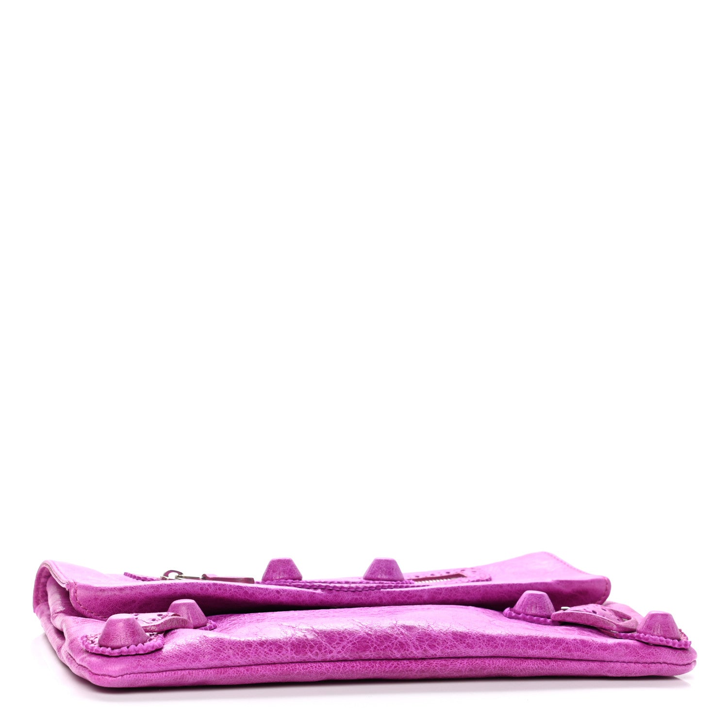Balenciaga Agneau Giant Brogues Hardware Envelope Clutch Magenta 5 of 14