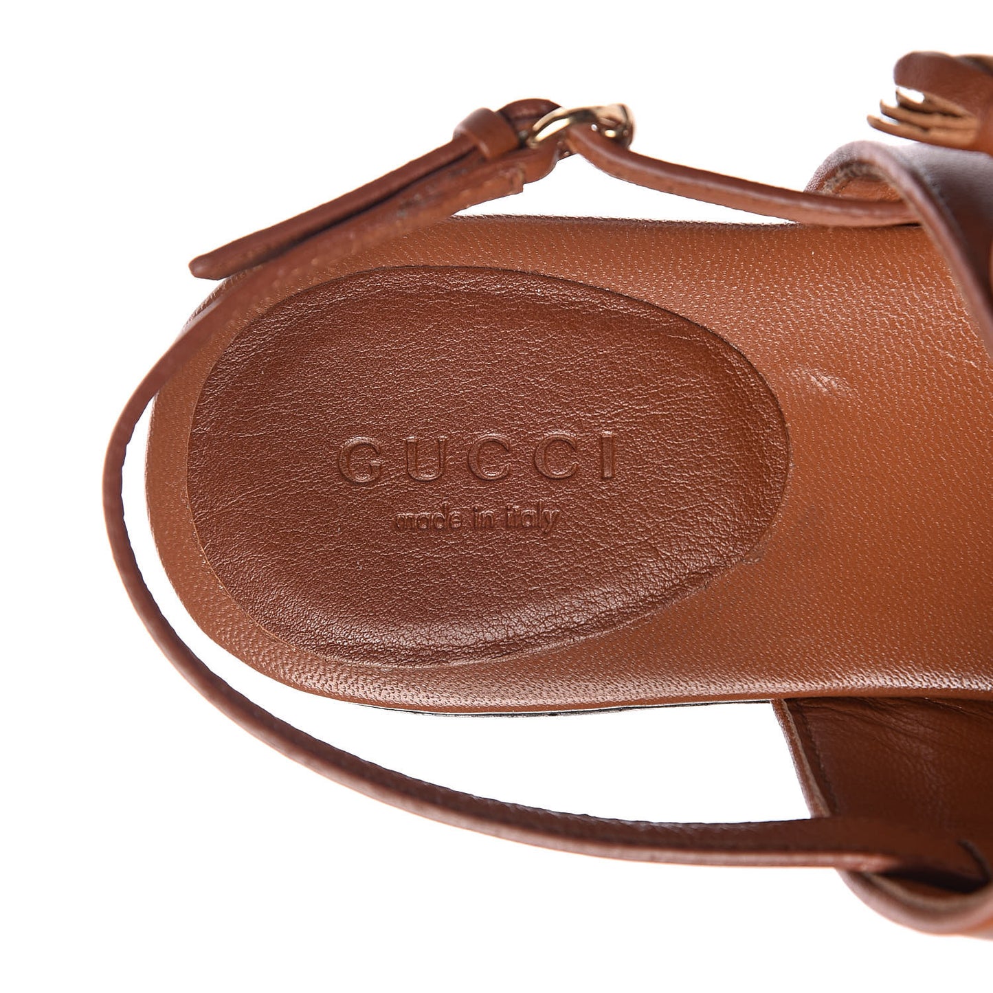 Saddle Soft Lux GG Marrakech Thong Sandals 35.5 Ginger Bread