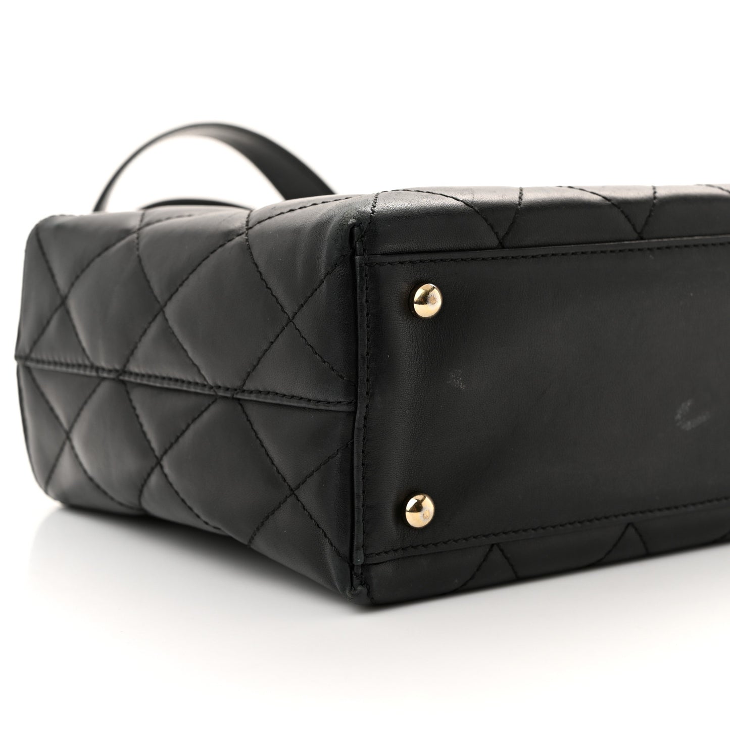 Lambskin Quilted Shoulder Bag Black