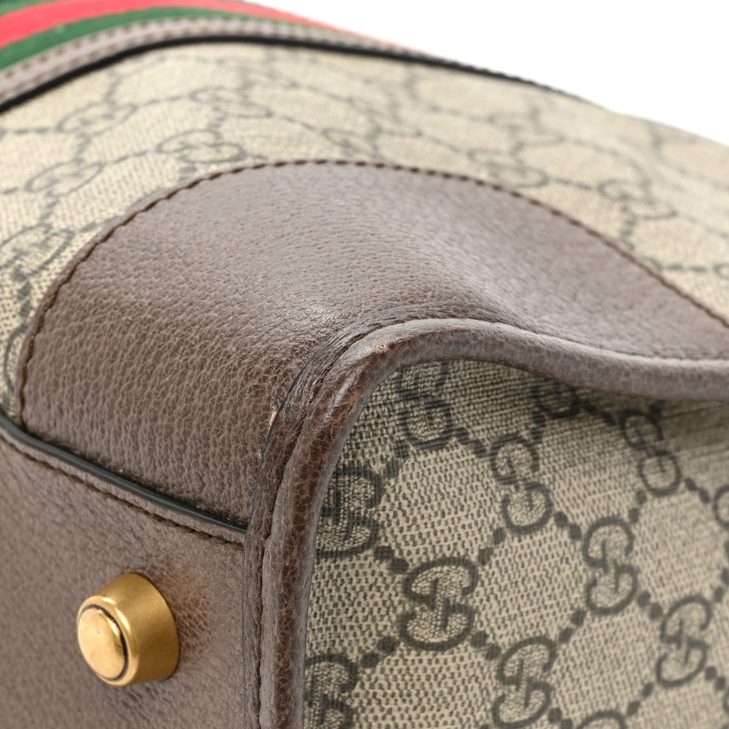 Soft GG Supreme Monogram Web Neo Vintage Duffle Bag Beige New Acero Crop