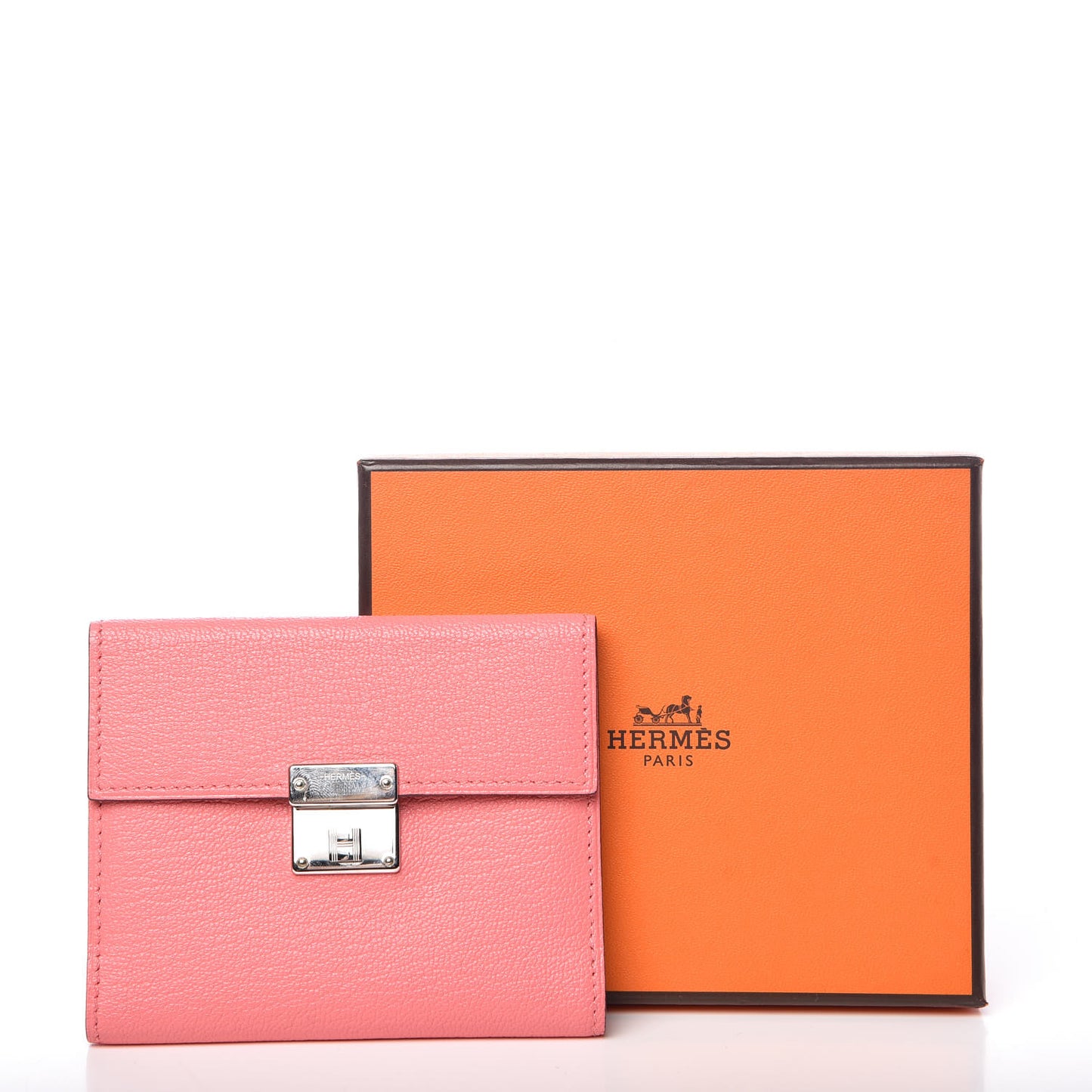 Chevre Mysore Mini Clic Card Holder Rose Ete