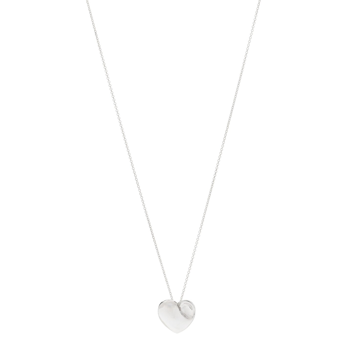 Sterling Silver 14mm Elsa Perretti Full Heart Pendant Necklace