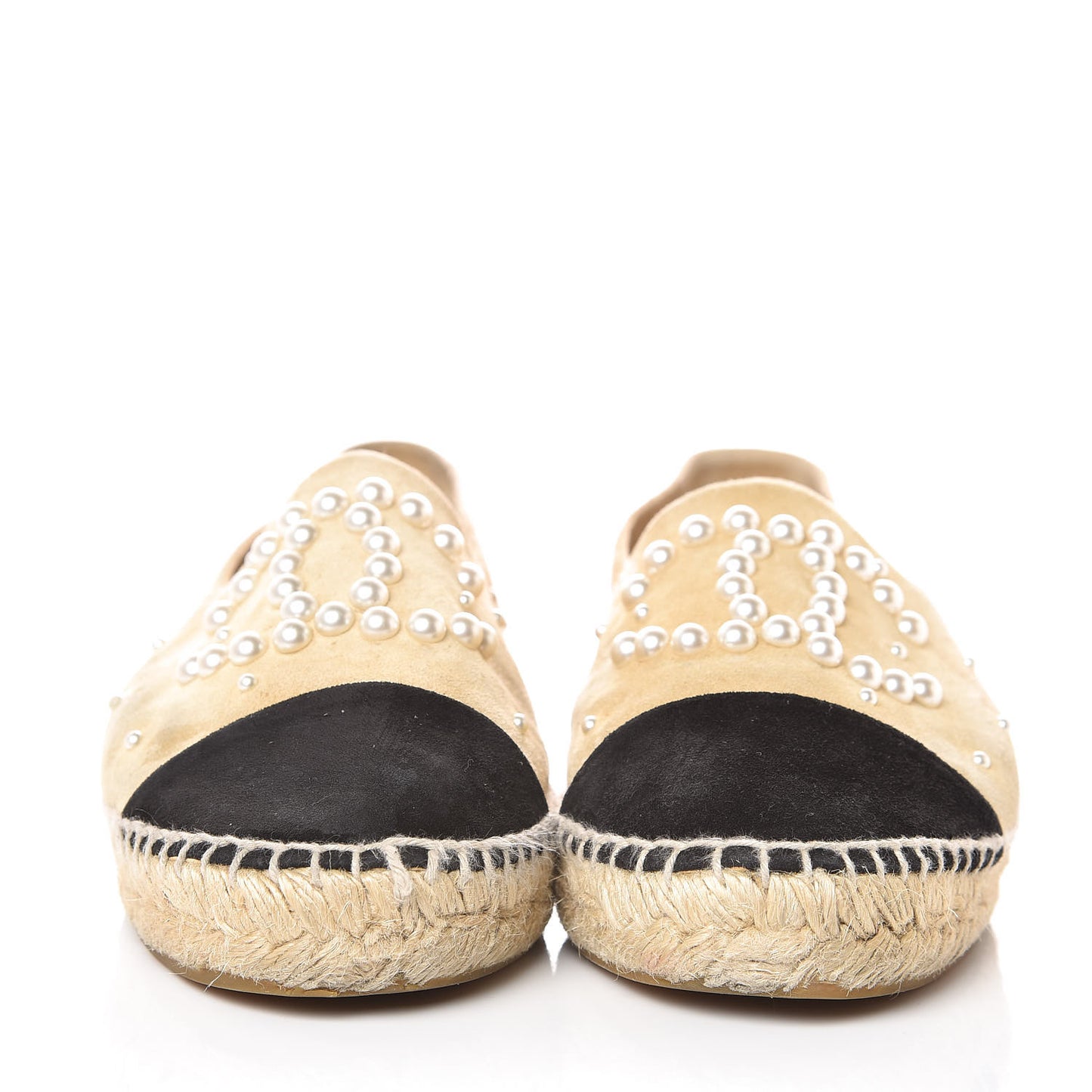 Suede Pearl CC Espadrilles 39 Beige