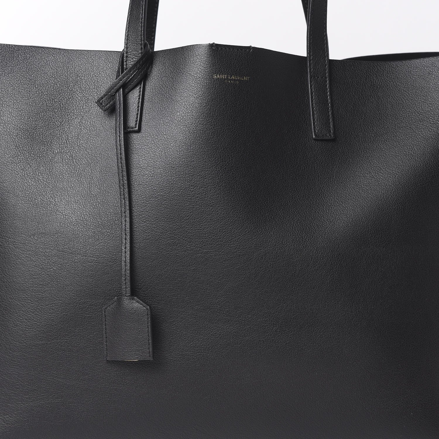 Saint Laurent Calfskin Large Shopping Tote Black 8 of 17