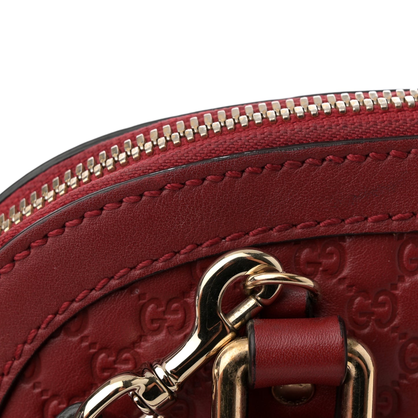 Soft Microguccissima Mini Dome Bag Rosso
