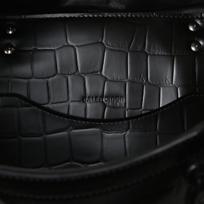 Balenciaga Semi Shiny Calfskin Crocodile Embossed Neo Classic Black Hardware S City Black 7 of 14
