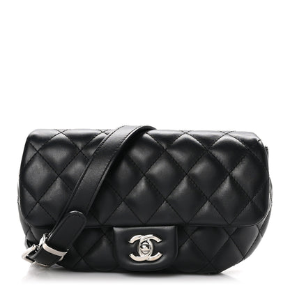 Chanel Calfskin Quilted CC Uniform Flap Belt Bag Black 1 of 10