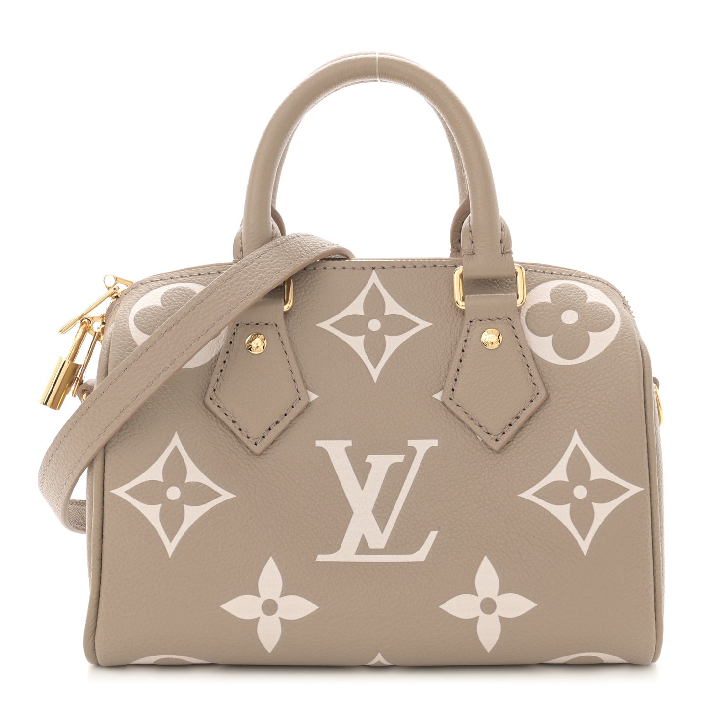 Empreinte Monogram Giant Speedy Bandouliere 20 Creme Beige