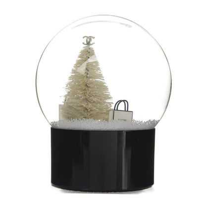 Chanel Glass Christmas Tree Shopping Bag Snow Globe 4 of 4