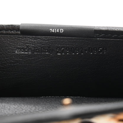 Saint Laurent Pony Hair Monogram Leopard Print Card Holder Wallet Black 8 of 8