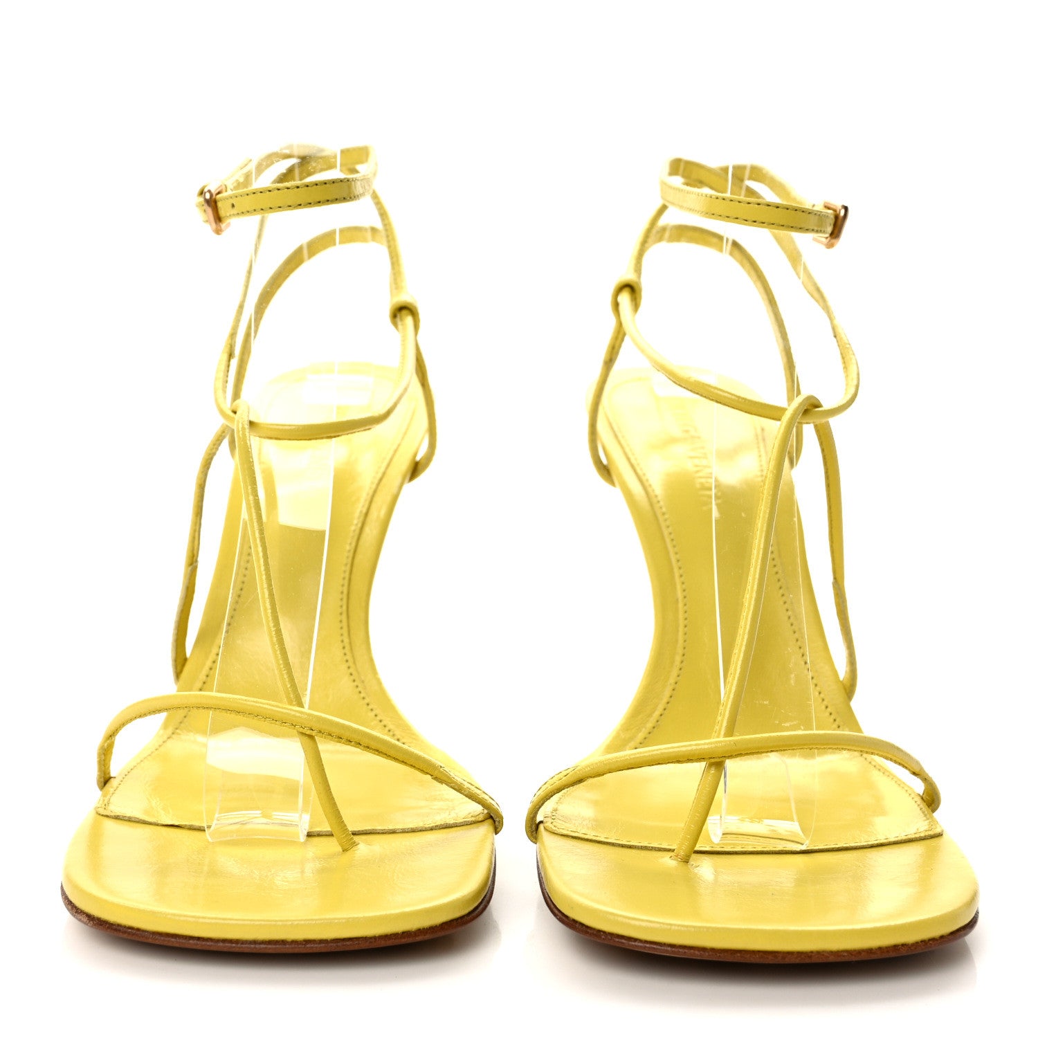 Bottega Veneta Lambskin Stretch Multi Strap 90mm Sandals 38 Pear 2 of 8
