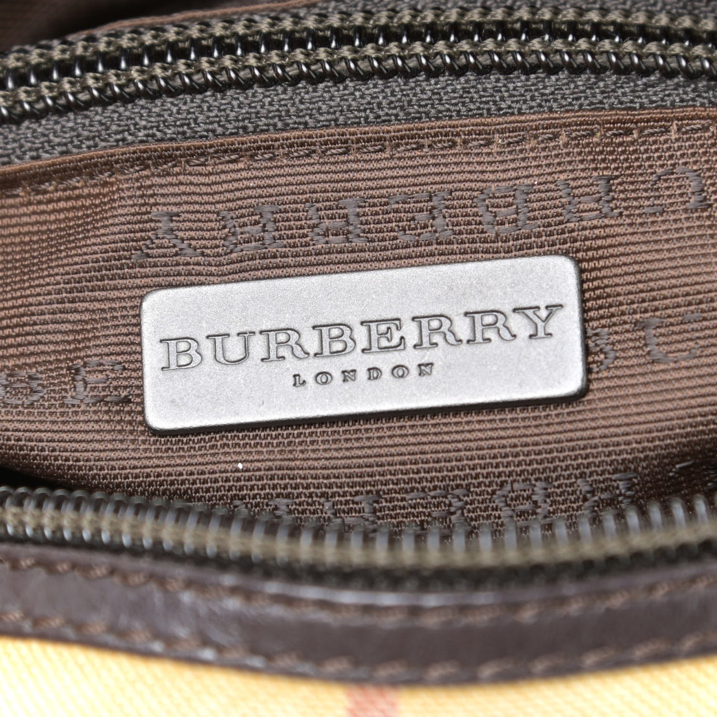 House Check Crossbody Camera Bag Antique Yellow Brown