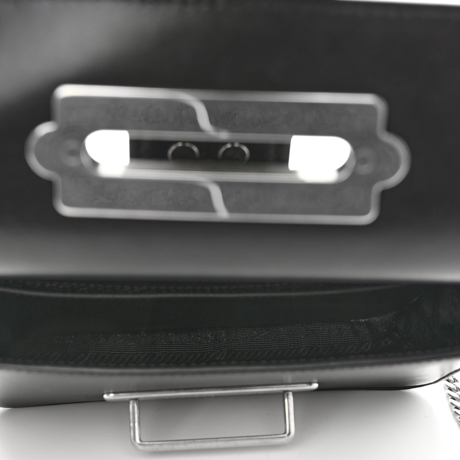 Prada Saffiano City Calf Studded Cahier Belt Bag Black 5 of 9