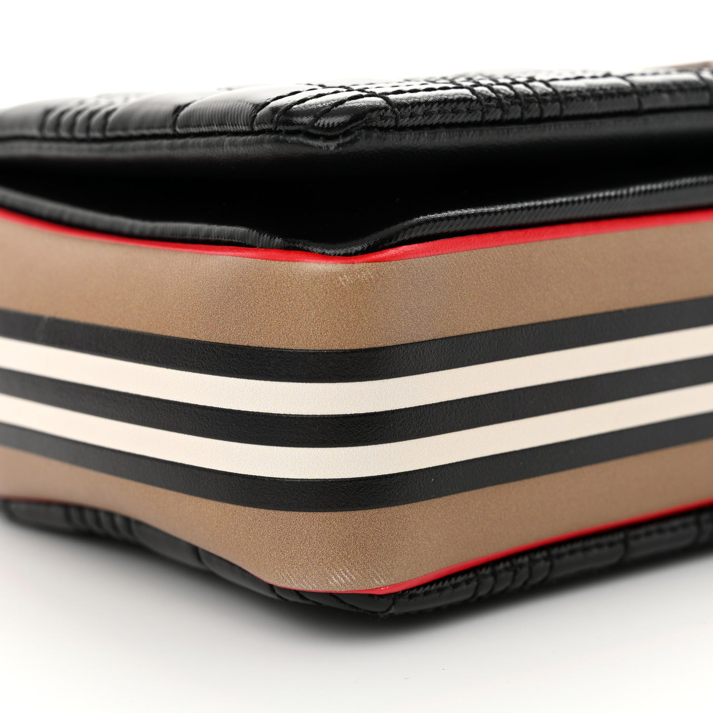 Patent Quilted House Check Lola Bag Black
