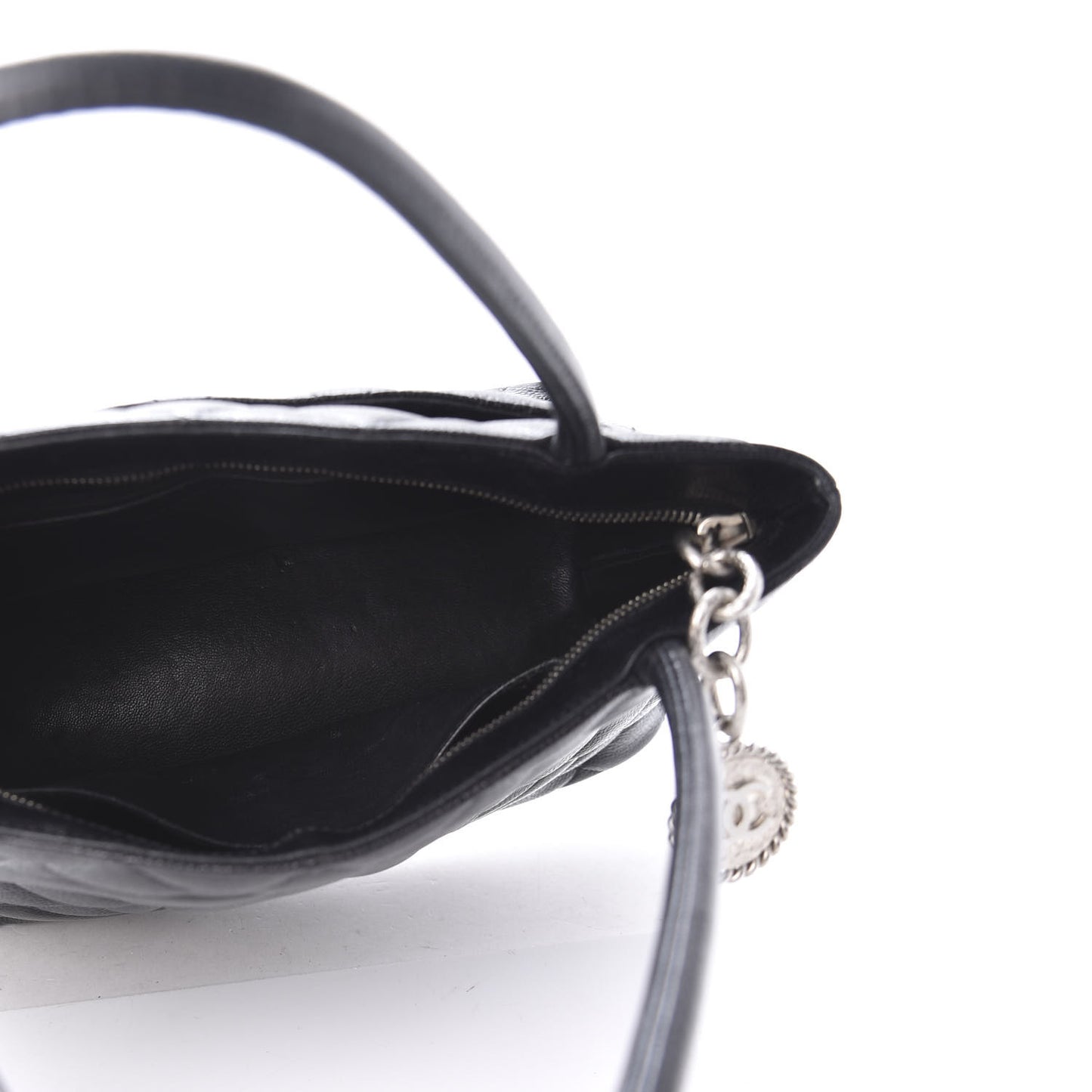 Caviar Quilted Medallion Tote Black