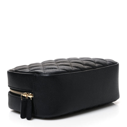Chanel Caviar Quilted Medium Curvy Pouch Cosmetic Case Black 4 of 8