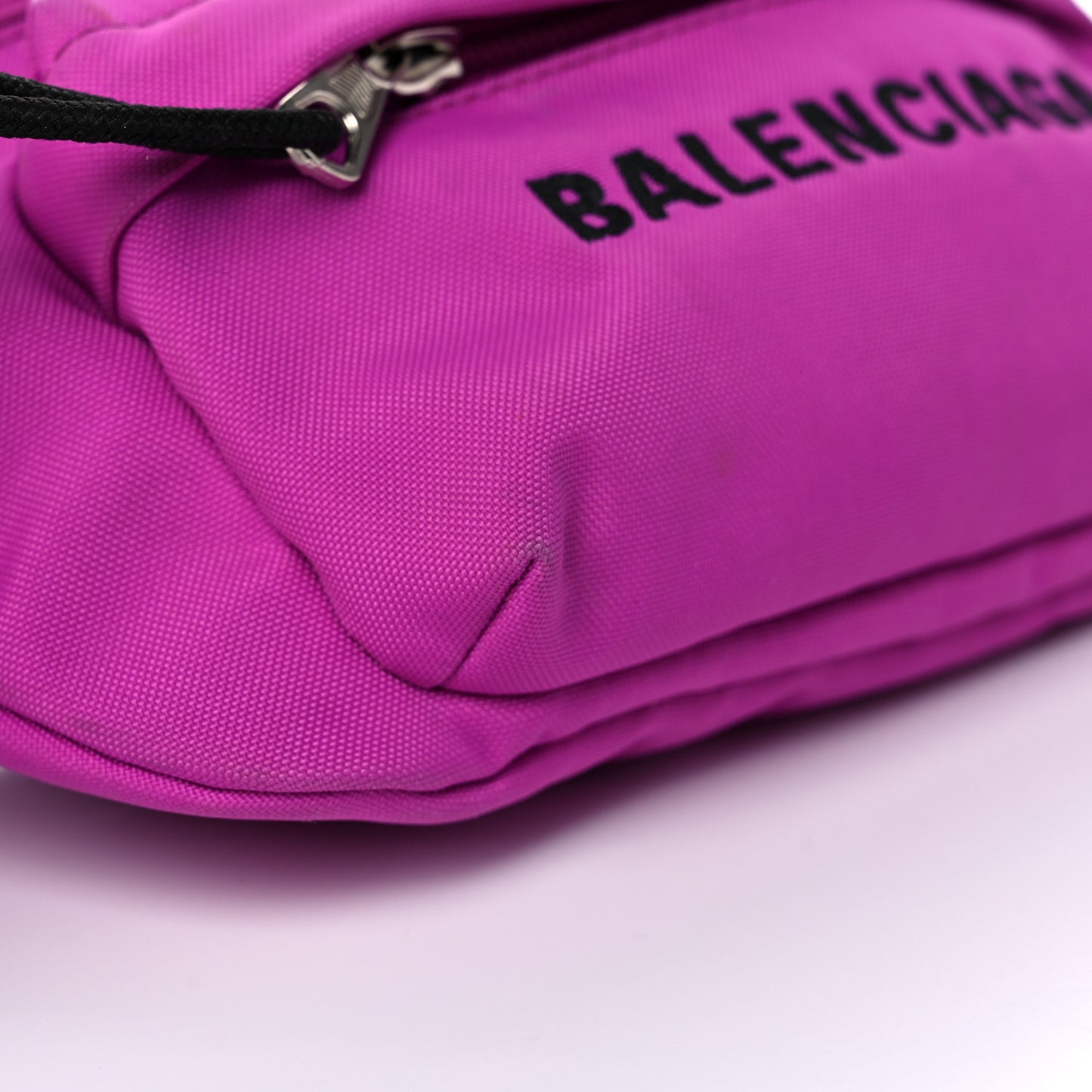 Sport Nylon Logo Embroidered Small Wheel Beltpack Fuchsia Black