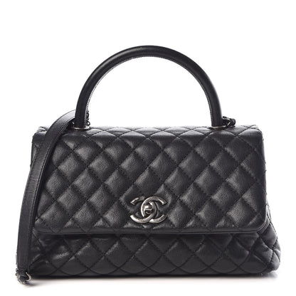 Chanel Caviar Quilted Small Coco Handle Flap Black 1 of 8