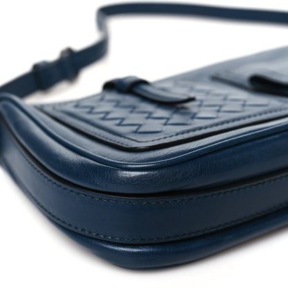 Bottega Veneta Nappa Intrecciato Multipocket Shoulder Bag Blue 9 of 10
