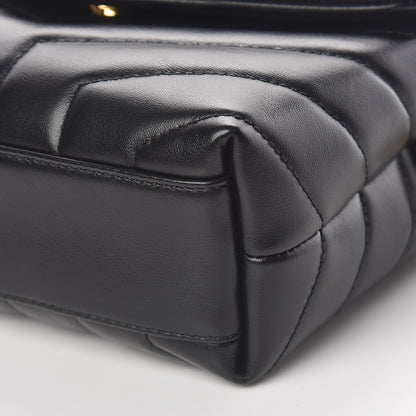 Saint Laurent Calfskin Y Quilted Monogram Toy Loulou Crossbody Bag Black 11 of 12