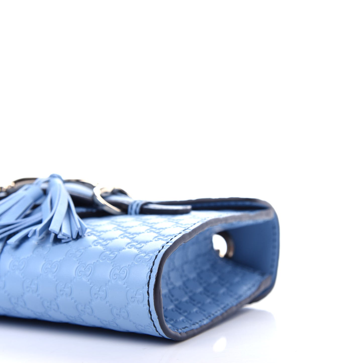 Soft Microguccissima Mini Emily Chain Shoulder Bag Mineral Blue