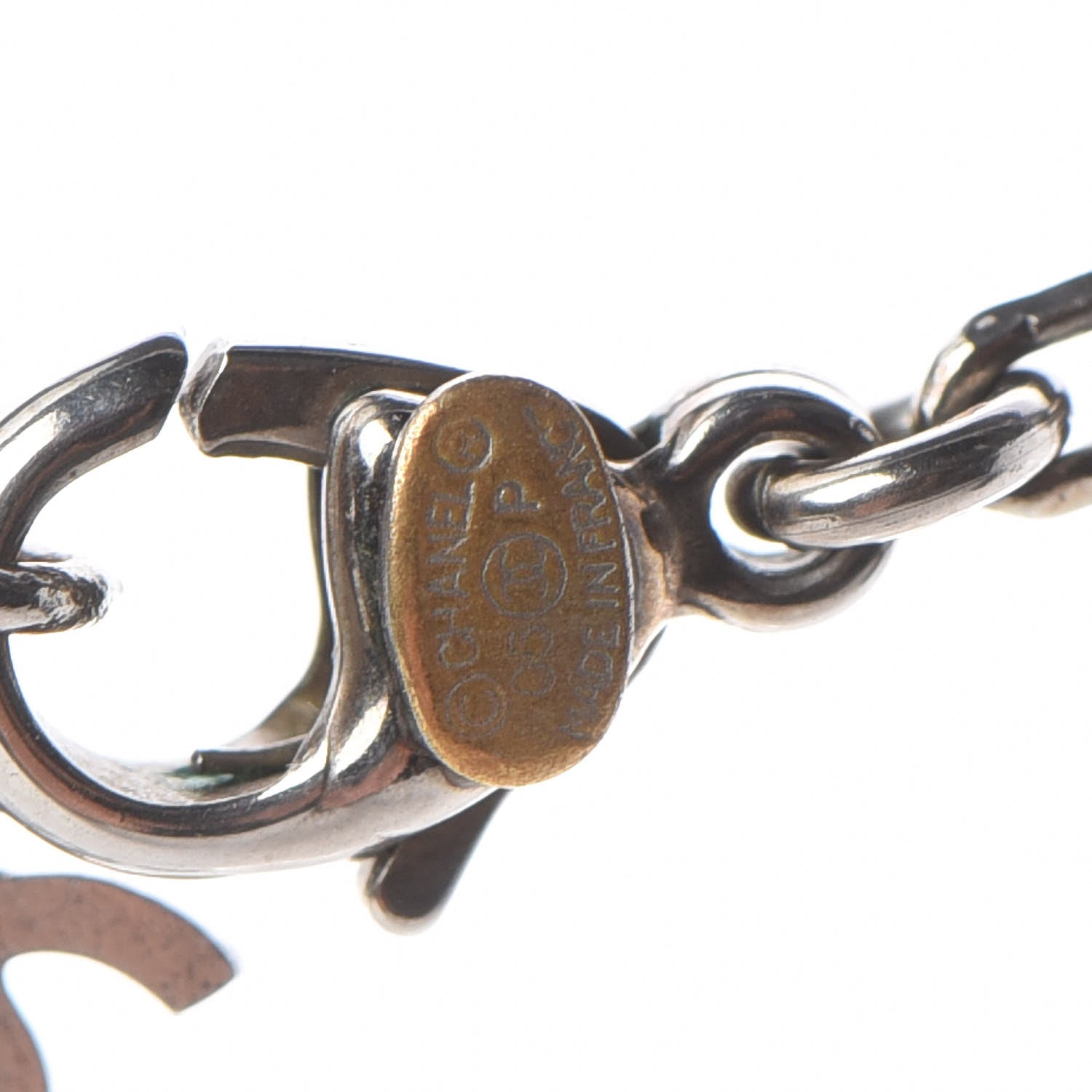 Chanel Crystal Resin CC Necklace Silver Black 6 of 8