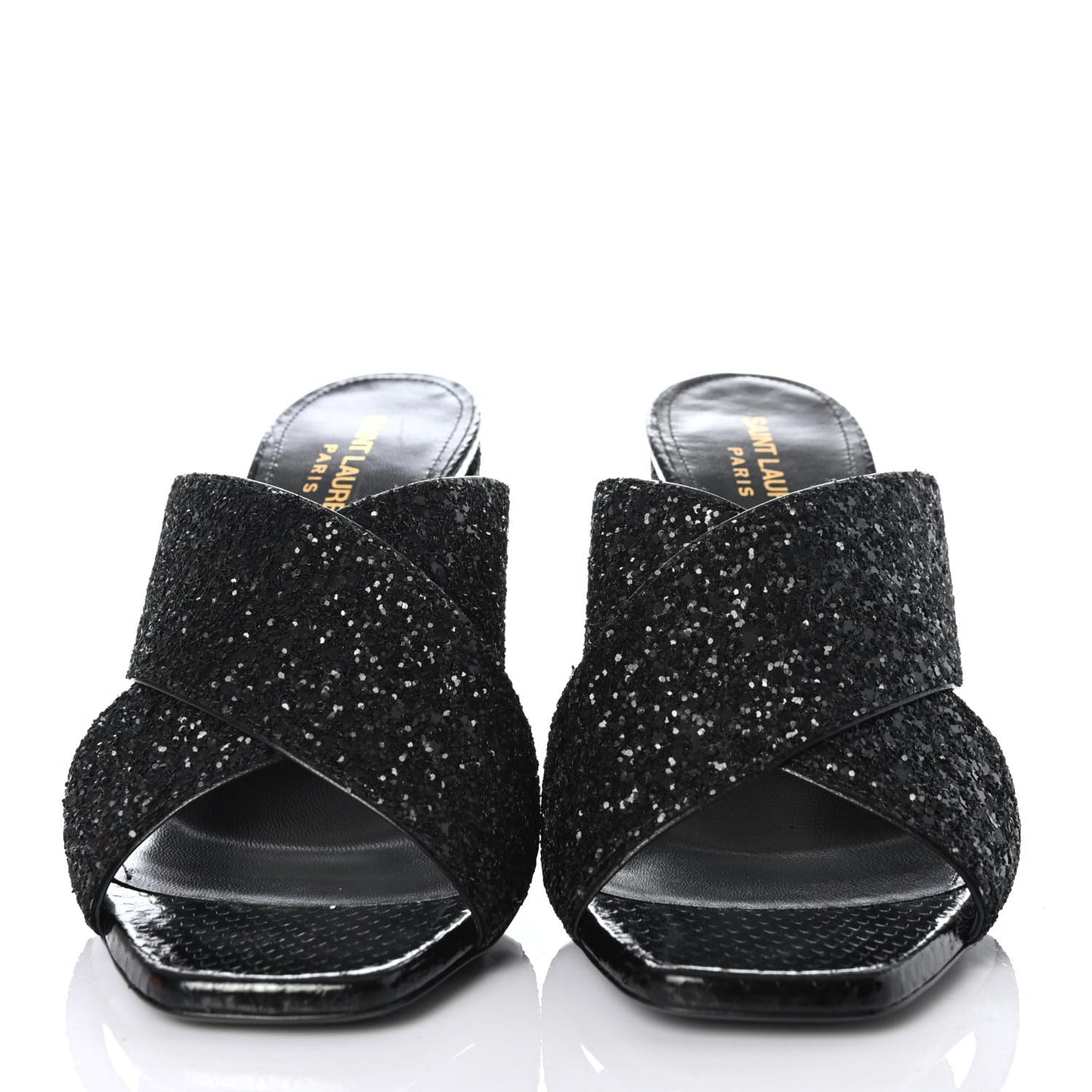 Glitter LouLou 95 Mules 38 Black